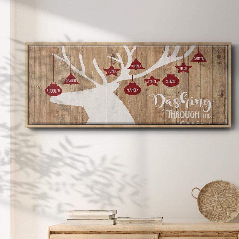 «Dashing Through The Snow», toile encadrée, H 8 po x l 20 po