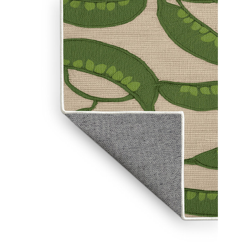  Tapis lavable pois pois mange-tout, Rectangle 4pi x 6 pi