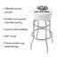 Swivel Upholstered Counter Stool with Metal Frame-406326690