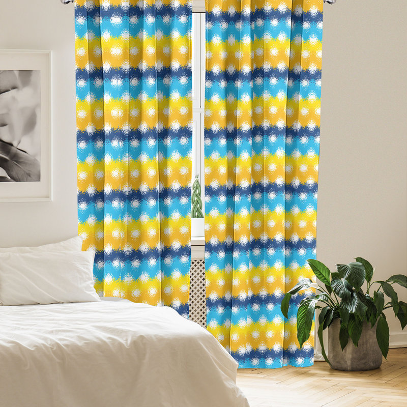 Rideaux à 4 panneaux East Urban Home, L 56 po x L 95 po