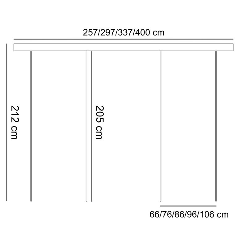 ERCADO  DUO Sliding Doors, 172 cm, Sonoma Oak