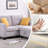 Chesham 60"W Upholstered Sofa With Storage Ottoman-1125310847