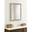 Miroir mural avec cadre rustique encadré brun rustique