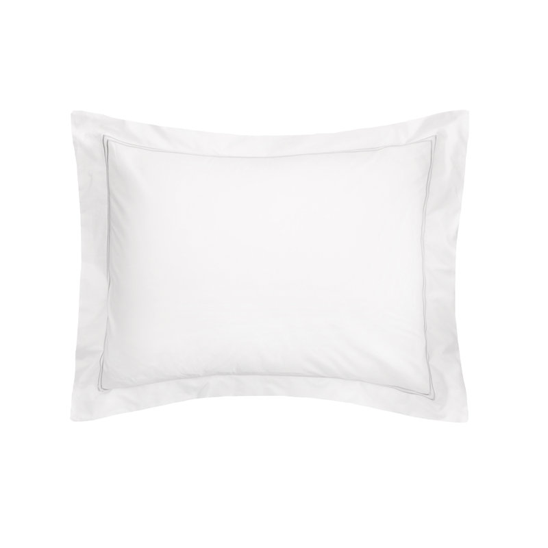 Taie décorative 100% coton Coltrane, Simple, Gris perle