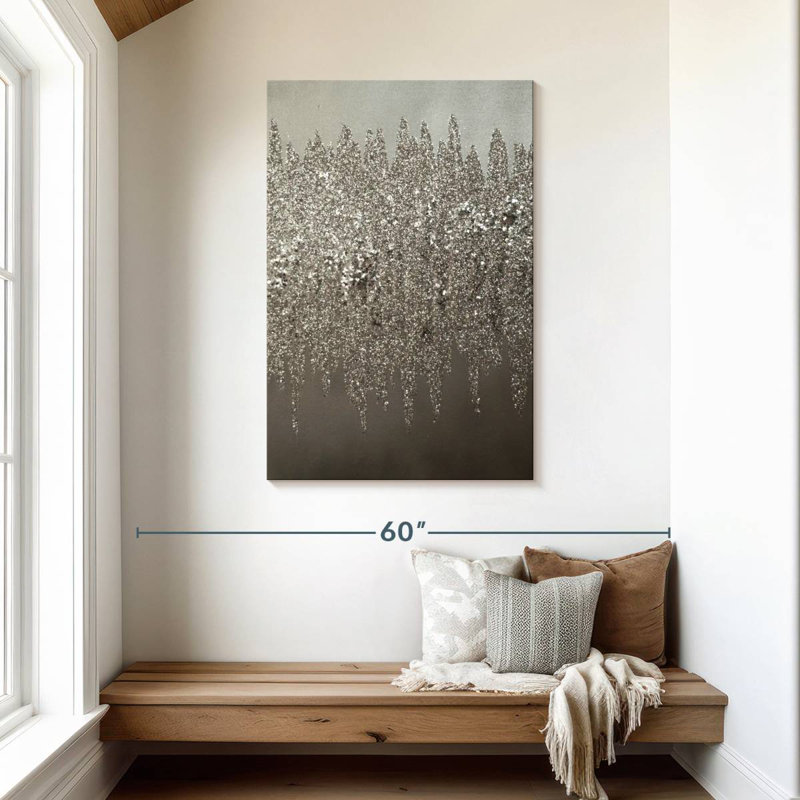 Avery Silver Shimmer, 45" H x 30" W