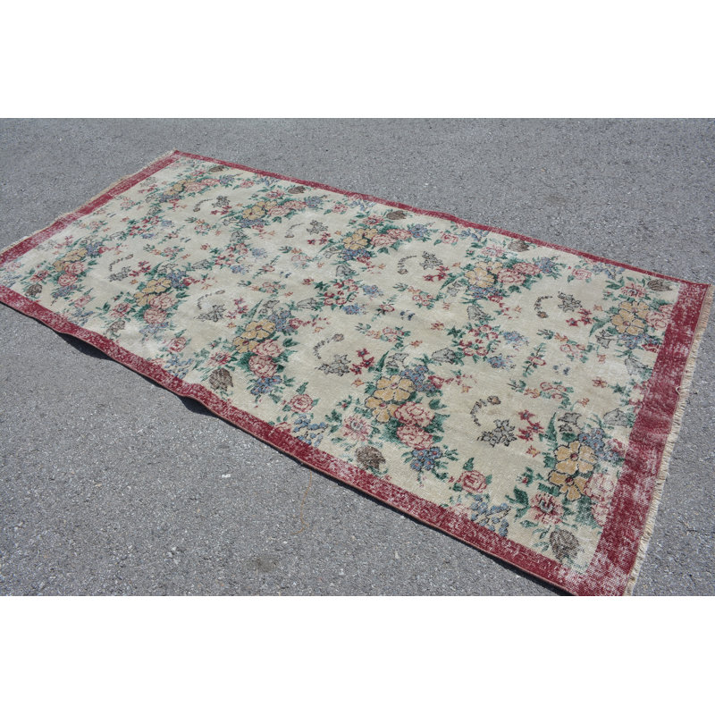 Tapis rétro, tapis turcs, tapis 4,2 x 8,7 pi, tapis de cuisine rouge, tapis Boho, tapis de chambre à coucher, tapis en laine