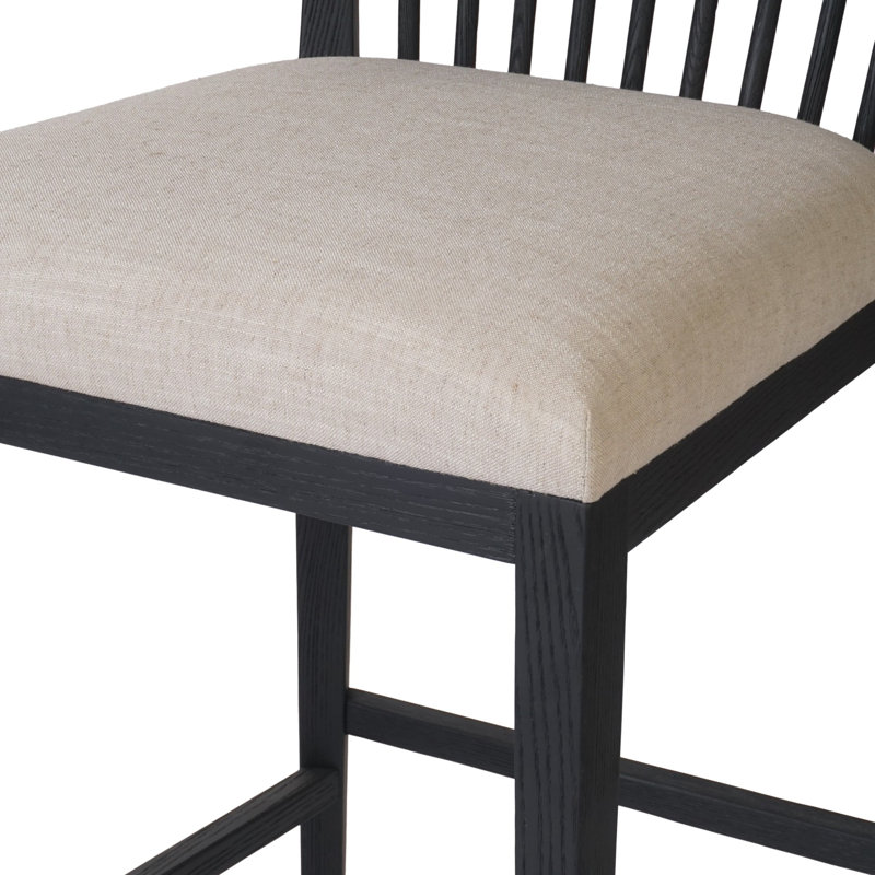 Tullio Upholstered Stool with Solid Wood Frame