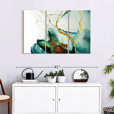 «Abstract Gold Streaks», reproduction d'art sur toile
