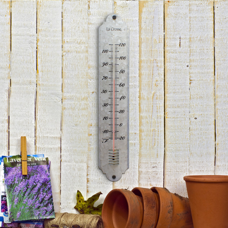 Thermomètre d'extérieur en métal 19,50 "