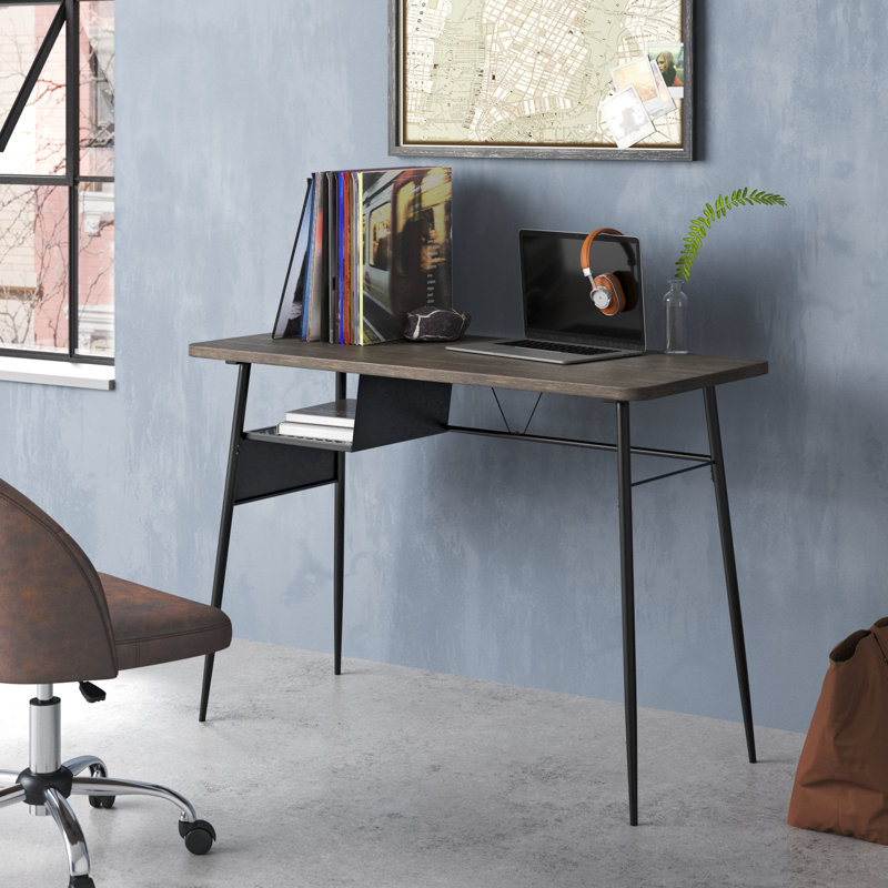 Urban Desk with Storage, Cerused ash