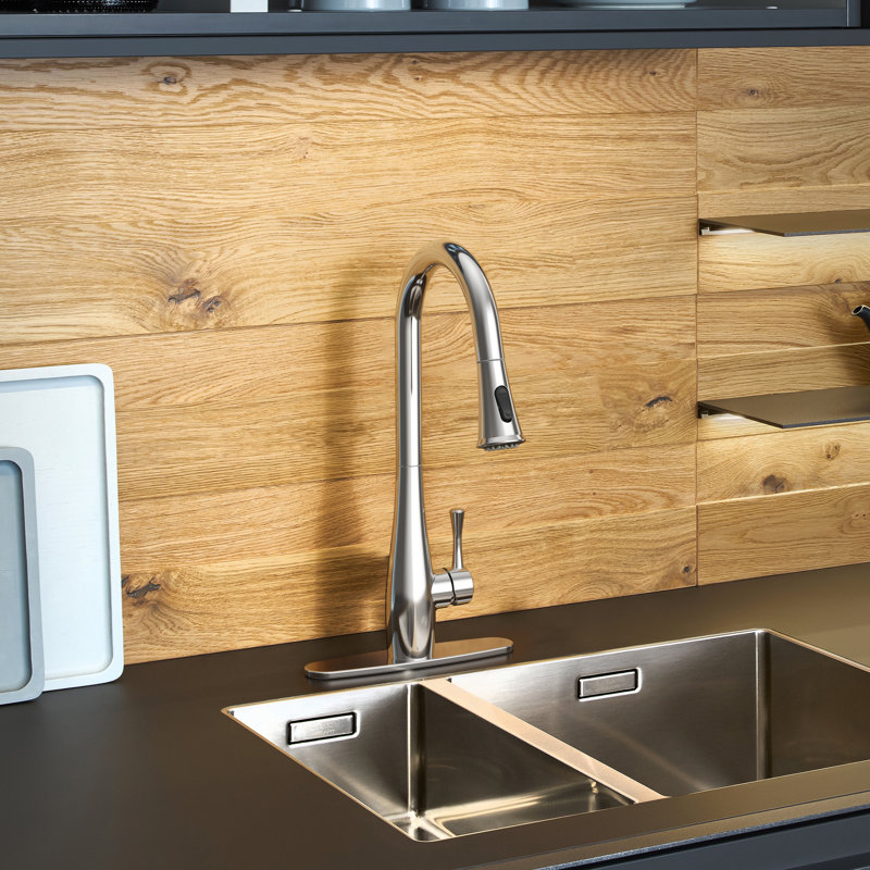 RoomTec Pull Down Kitchen Faucet, Chrome