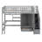 Loft Bed With Bookshelf,Drawers,Desk,And Wardrobe-109937342-109937341