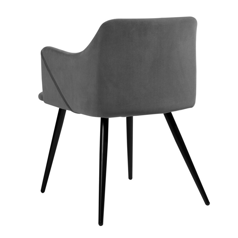 Sofiya 45cm H Velvet Upholstered Armchair, Grey