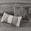 Courtepointe grise 6 pièces double / grand, 3 coussins décoratifs, matériau lavable à la machine en gris
