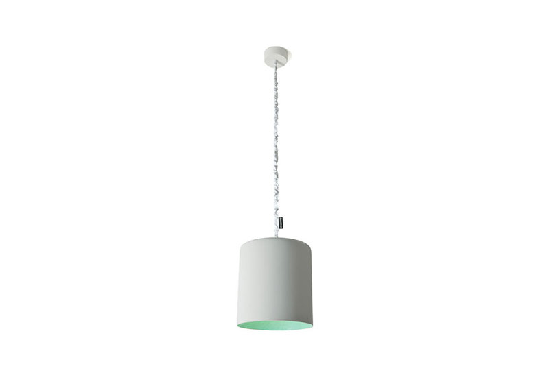 1 - Light Chrome Single Pendant, Grey/Turquoise