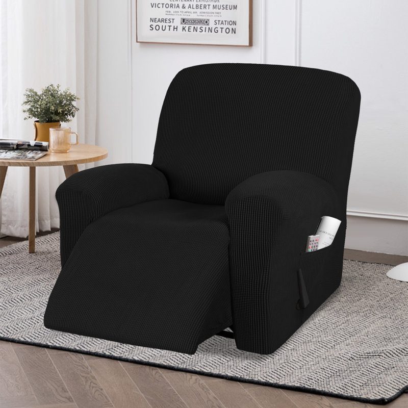 Housse pour fauteuil inclinable Hayneville, Mélange de polyester noir