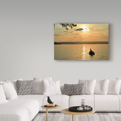 « fishing on lake guntersville », reproduction de photo sur toile tendue