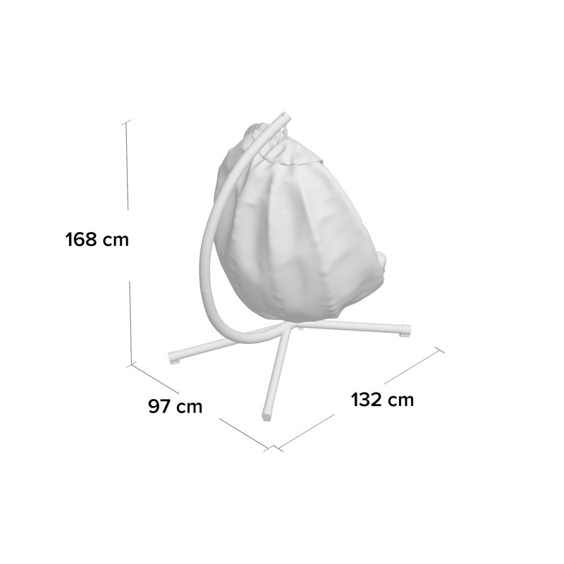 Sariya Folding PVC-coated polyester Swing in Grey, Grey