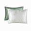 Couette shaggy 2 pièces en microfibre imitation duvet, verte et blanche, taille Twin/Twin XL