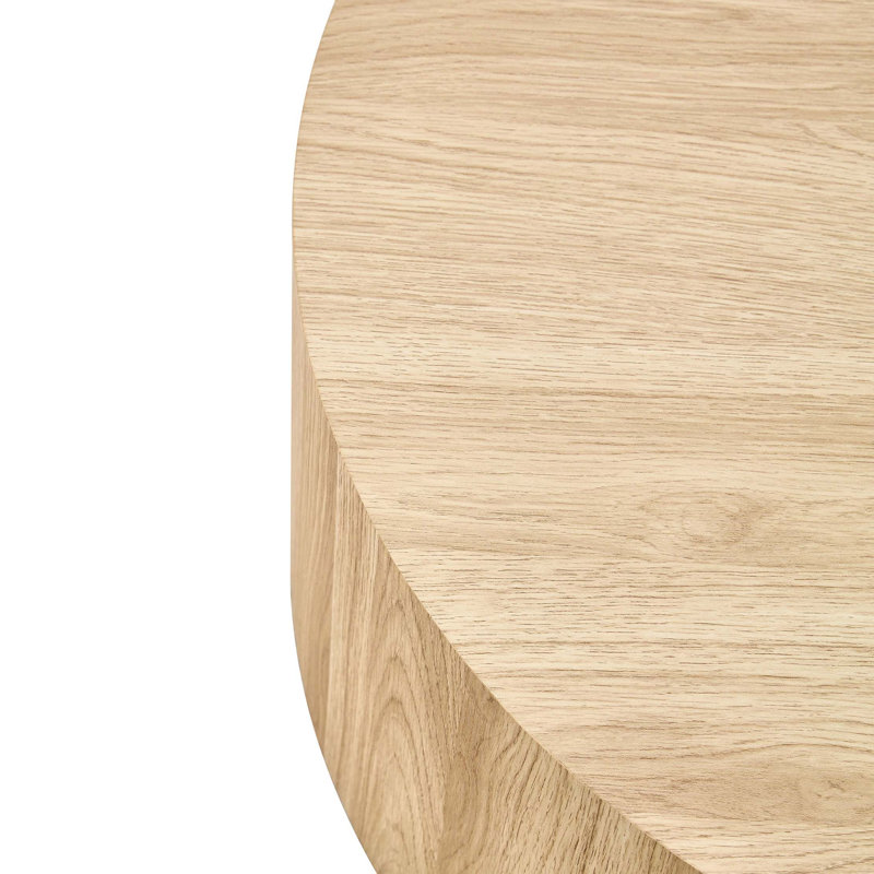 Modern Minimalist Cylindrical Coffee Table, Yellow
