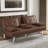 66'' Faux Leather Convertible Sofa-55678646