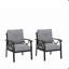 Ensemble de 2 fauteuils en métal toutes saisons (y compris une chaise de patio)-2133912350-2133912351