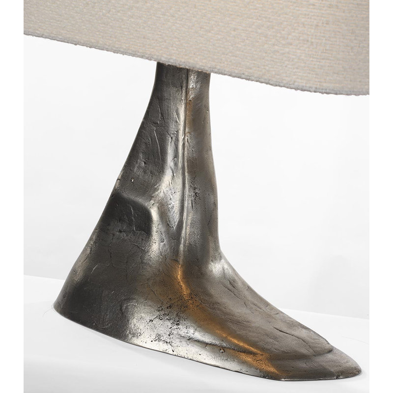 Anne-Marie Barton Terra-Forma 23" Right Table Lamp with Boucle Shade, Gold, Brass