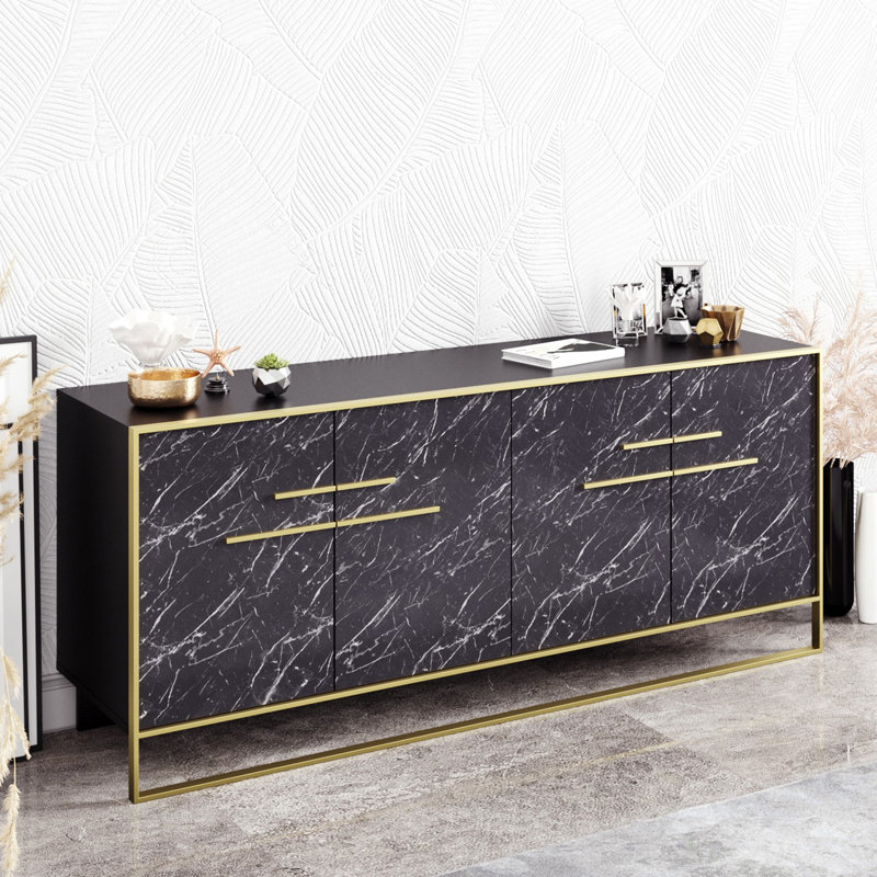 Buffet Mario de 70,87 pi de largeur, Noir