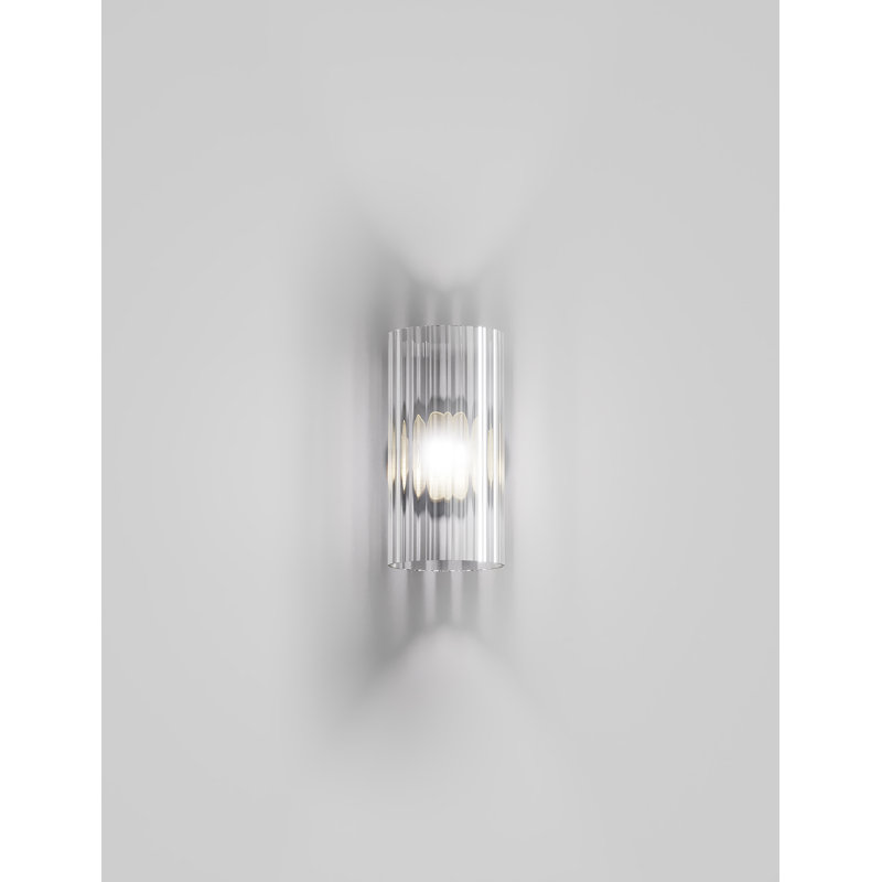 Armonia Wall Lamp 14 Fume' Rombi Matt Black Nickel E12 Ul, Matte Gold, Crystal Striped Vertical