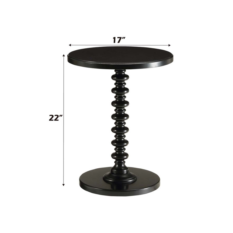 Table d'appoint Acton, finition noire, Noir