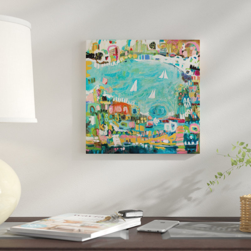 Abstrait Marina IV par Karen Fields - Impression sur toile tendue sur toile tendue avec châssis, H 37 po x l 37 po x P 1,5 po