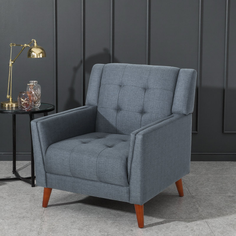 Fauteuil en tissu Greenmont Luxe, Gris foncé