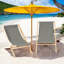 Huntley Beech Outdoor Armless Lounge Chair