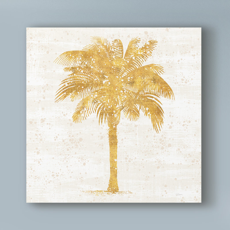 « palm coast ii on white », reproduction de peinture à l’acrylique sur toile tendue, H 14 po x l 14 po x P 2 po