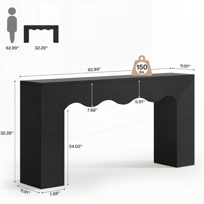 Console moderne pour le salon, Noir