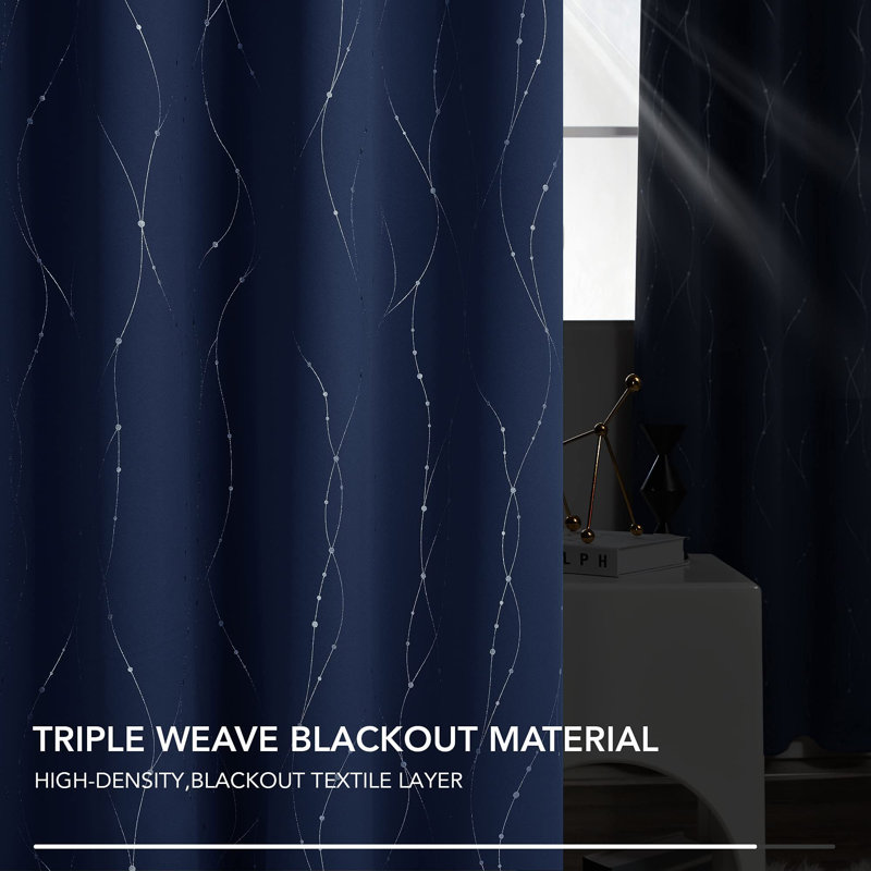 Conran Blackout Curtain Pair, 55cm Width x 175cm Drop