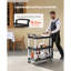 Chariot de service robuste à 3 niveaux avec roulettes 300 lb-128999523