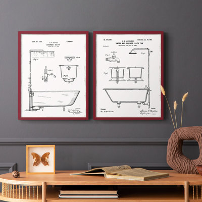 Vintage Bath I-Premium Framed Print -Ready to Hang - No Nails Required - No Nails Required