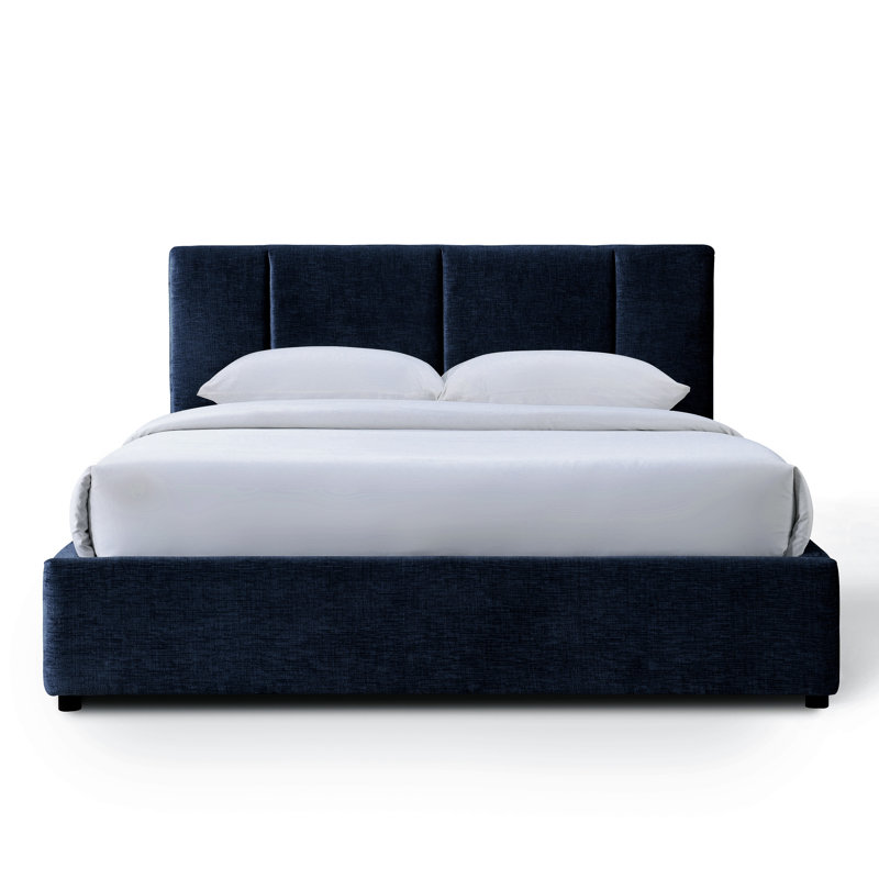 Condit Upholstered Platform Bed, Queen, Blue
