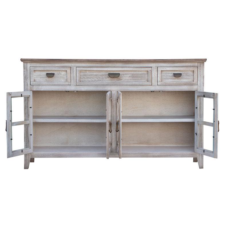 67'' Solid Wood Sideboard, White