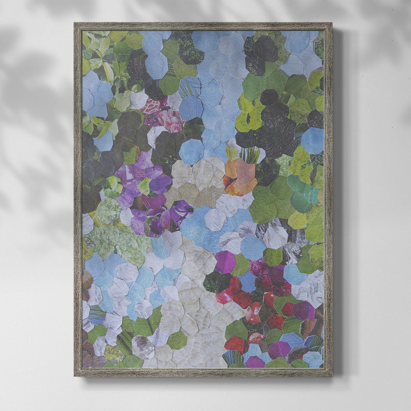 Iris Garden, reproduction encadrée - bois massif, H 21 po x l 17 po