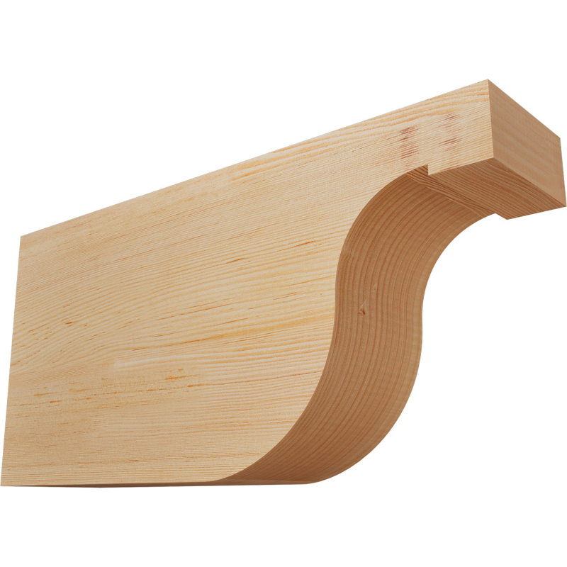 Queue de chevron lisse Del Monte, Sapin de Douglas, 12"H x 5 1/2"W x 24"L