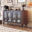 Black&Walnut Solid Wood Sideboard