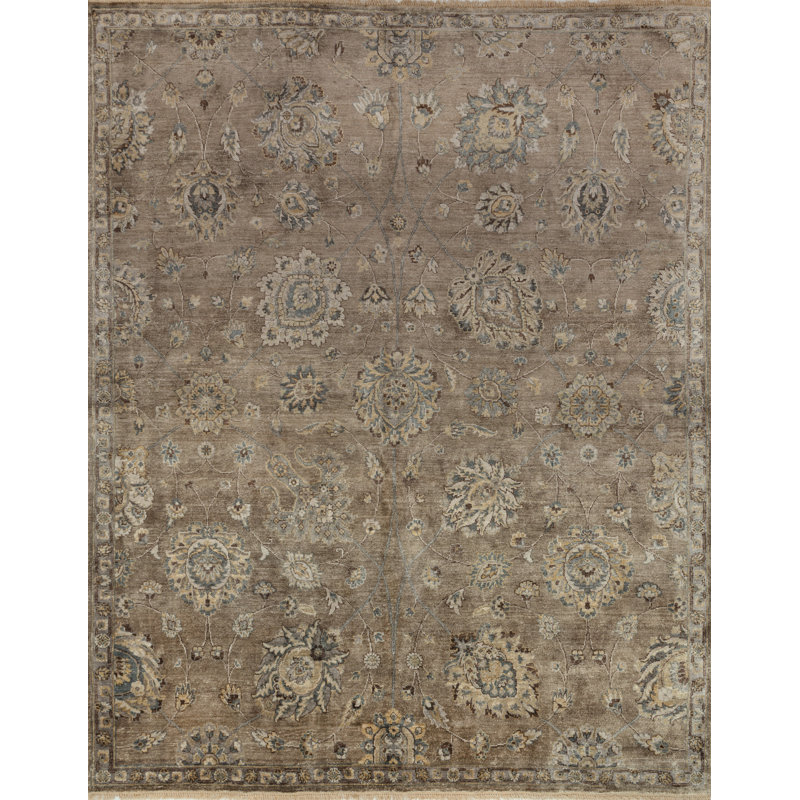 Hand Knotted Oriental Indoor Rug, Rectangle 9'6" x 13'6"