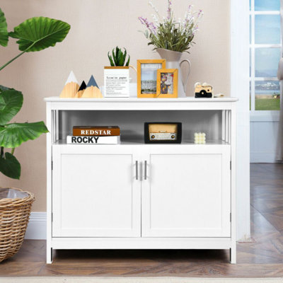 Kitchen Buffet Server Sideboard Storage Cabinet With 2 Doors And Shelf -  Winston Porter, A8BFFE8669EE48BABB2B3437CDAAF8B8