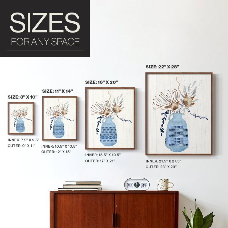 Boho Arrangement I - impression encadrée de qualité supérieure - prête à être accrochée - aucun clou requis - aucun clou requis