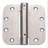 4 in. x 4 in. Brushed Chrome Full Mortise Spring 5/8 in. Radius Hinge with Non-Removable Pin - Pack of 3