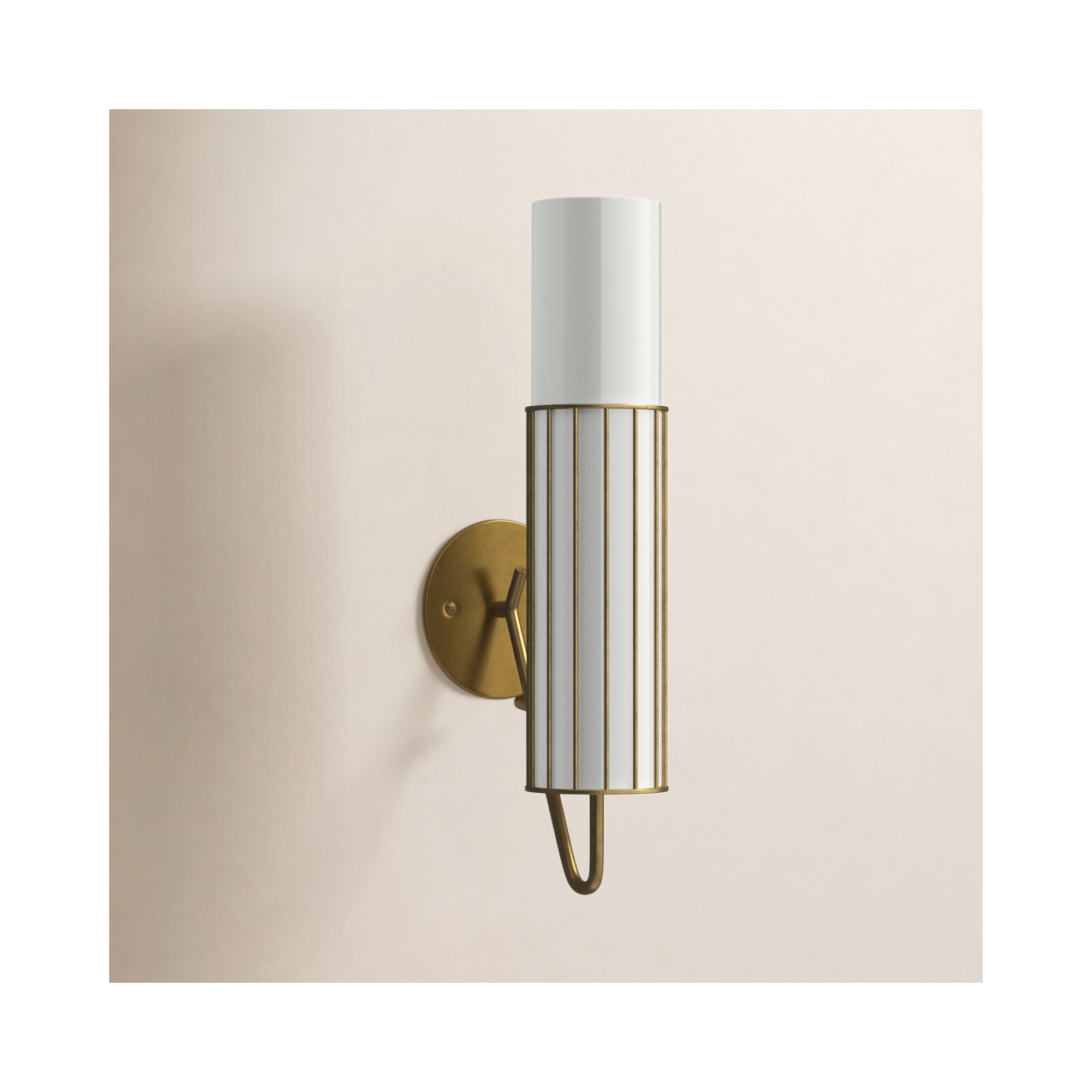 Edora Single Light Outdoor Steel Wall Light, Antique Brass