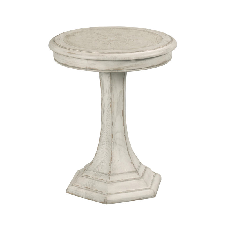 CIVETTE ROUND END TABLE - CREME