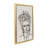 Abstract Face Line Print Canvas Wall Art Display with Wood Frame for Home Decor - Modern Shadow Box Artwork Painting for Living Room - Black & White